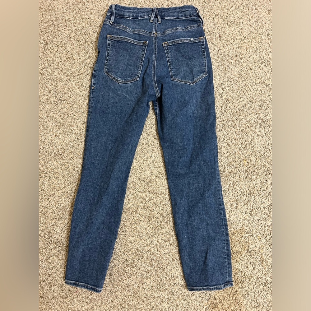 Good American Blue Wash Jeans Women's Size 6/28 Cotton Blend Minimalist Casual - Picture 2 of 7